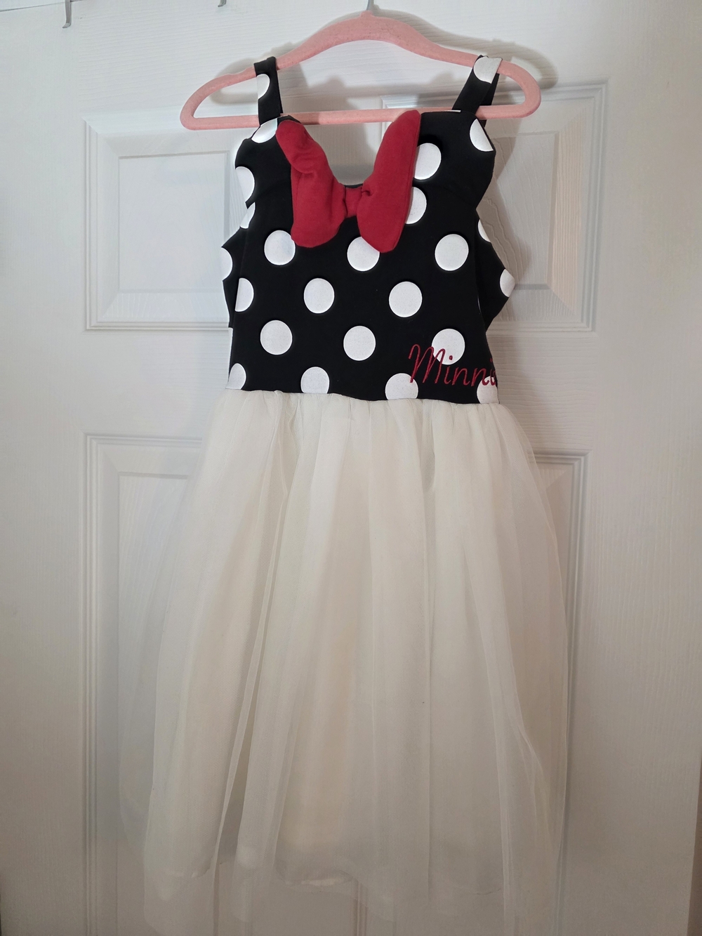 Disney Minnie Polka Dot Tulle Dress in Black, White & Red